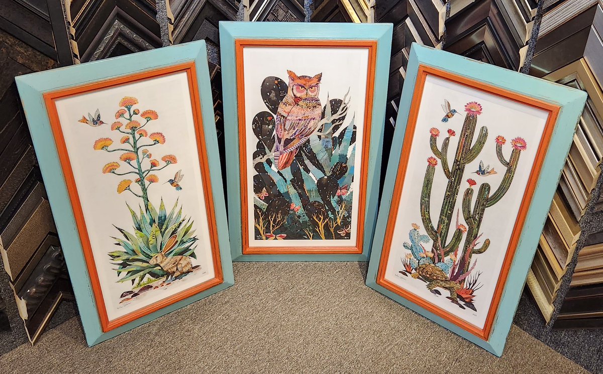 FrameDeArt's tweet photo. Custom hand painted frames by @thechesterframecompany with our favorite local artist @DolanGeiman! Museum Glass!
#MuseumGlass #DolanGeiman #HandPainted #Cactus #Owl #Denver #Colorado #framing #customframing #pictureframing #art #decor #walldecor #milehighcity #cityofdenver #cityofEnglewood #shoplocal #shopsmall #madeinEnglewood
@TruVueGlazing
@DolanGeiman
@NewsEnglewoodCO