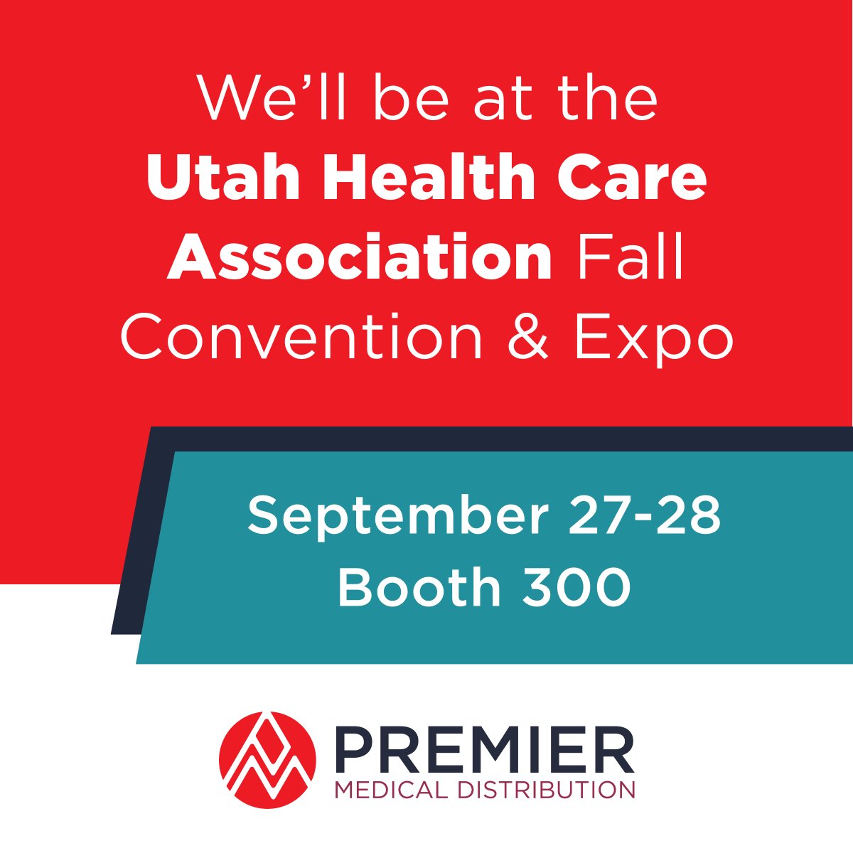 PremierMedDist's tweet photo. Big news!

Don't miss your chance to meet PMD at the highly anticipated Utah Health Care Association Fall Convention &amp; Expo!

Sept 27
Booth 300

Get ready to immerse yourself in groundbreaking caregiving insights!
More info: https://t.co/9oRDYB45ow https://t.co/MpHC9ym0Pe