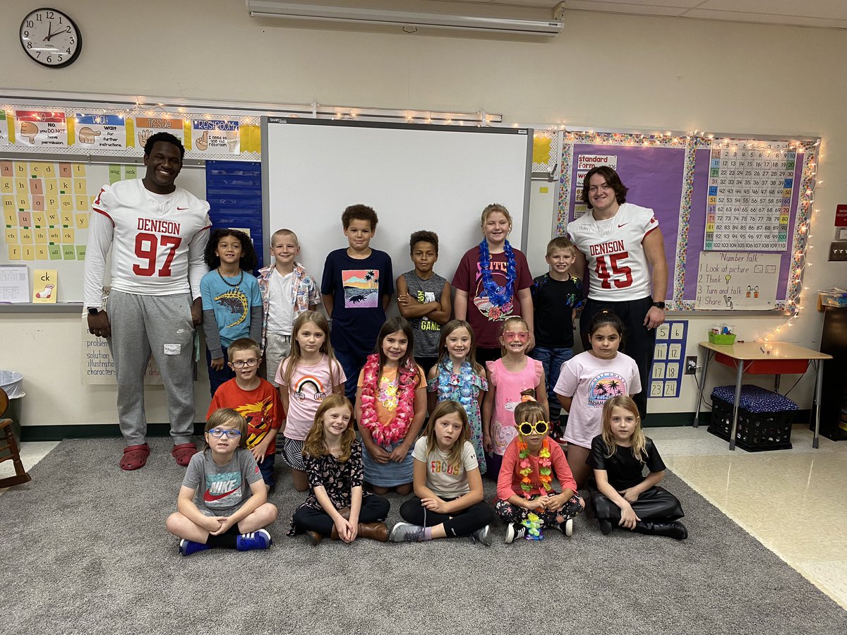 devore_mrs's tweet photo. Thank you Denison football players for coming and speaking with my class. @ACTC_NCS https://t.co/7QbtQE5ORm