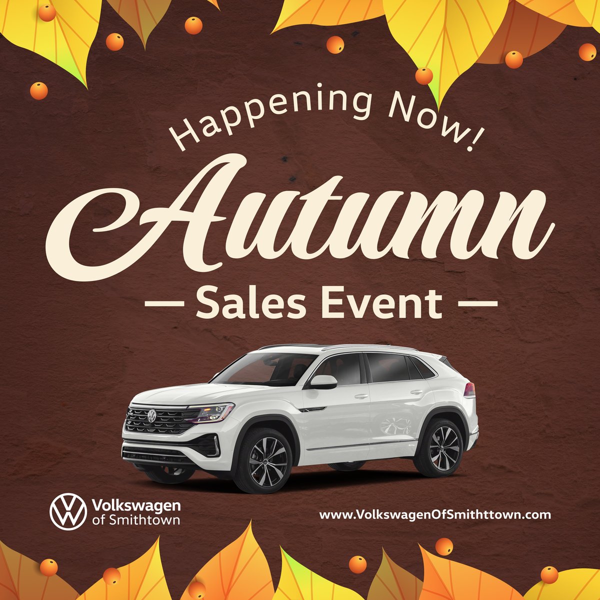 🍂🚗🍁 Fall into Savings! Autumn has arrived, making it the perfect time to journey home in a new Volkswagen. Ideal for family outings and East End excursions.

🌐 VolkswagenOfSmithtown.com

#NewVolkswagen #FallDriving #FamilyAdventures #LongIslandTrips #DriveVW #SeasonalSavings