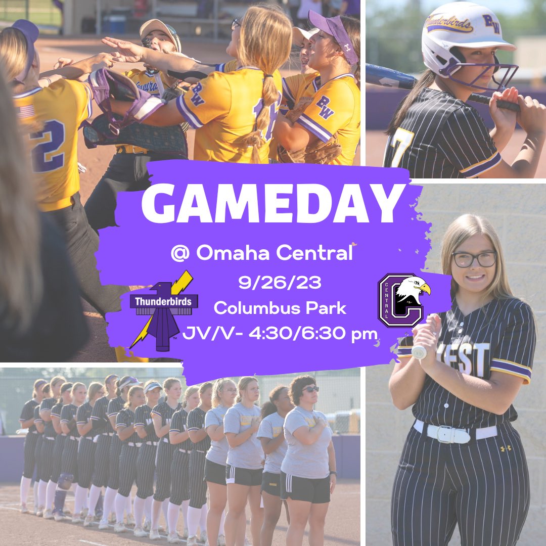 GAMEDAY!! Back at it today against Omaha Central!! #ownit🌩️🦅🥎 📍Columbus Park ⏰ 4:30/6:30 💻GameChanger