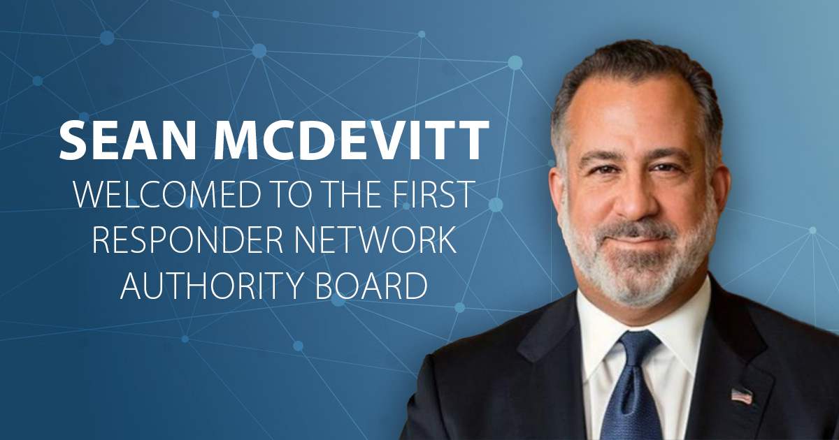 Join us in welcoming our new <a href="/FirstNetGov/">FirstNet Authority</a> Board member, <a href="/seanpmcdevitt/">Sean P. McDevitt</a>! Sean brings three decades of experience in global consulting and telecommunications.

More on Sean's appointment by <a href="/CommerceGov/">U.S. Commerce Dept.</a> <a href="/SecRaimondo/">Secretary Gina Raimondo</a>: firstnet.gov/newsroom/press…