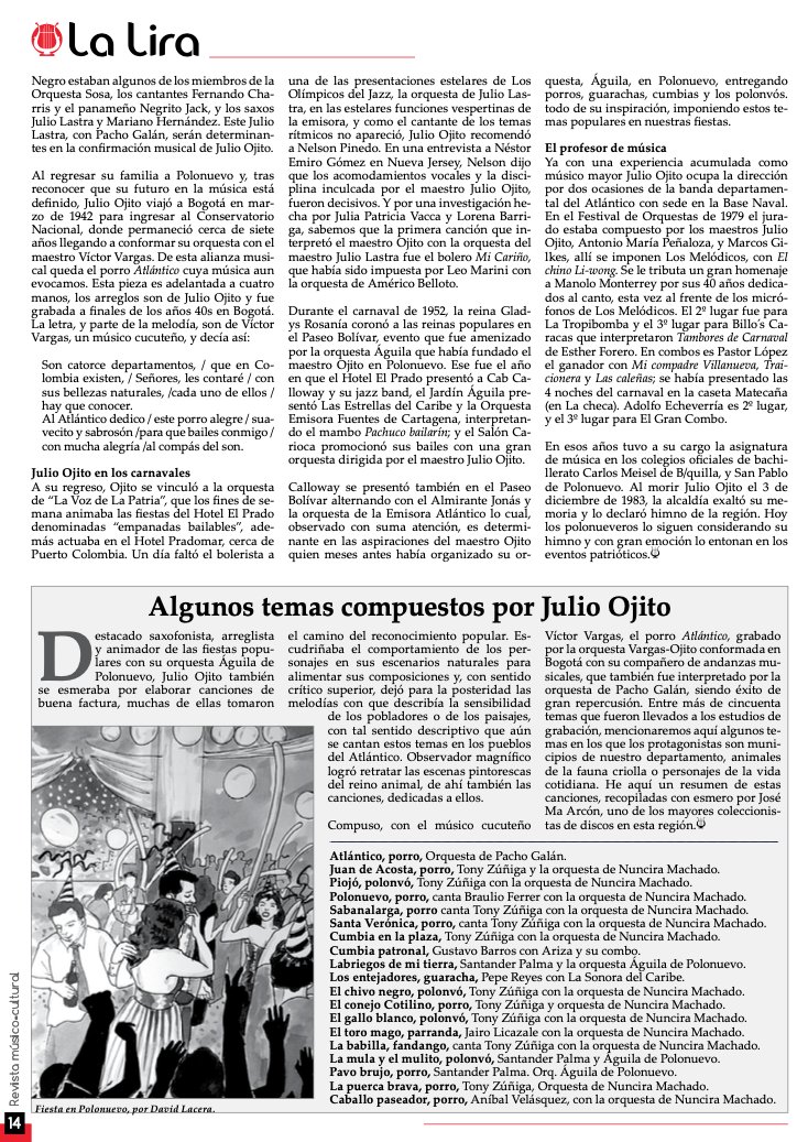 Julio Ojito: Al Atlántico dedico este porro alegre

📝Por: José Antonio Segebre <a href="/segebresi/">Segebre</a> 
🎨Julio Ojito, por David Lacera.

Lee el artículo completo en nuestra edición 78. ✅

#Editorial #RevistaLaLira #Edición78 #Barranquilla 🎶❤️💛💚
