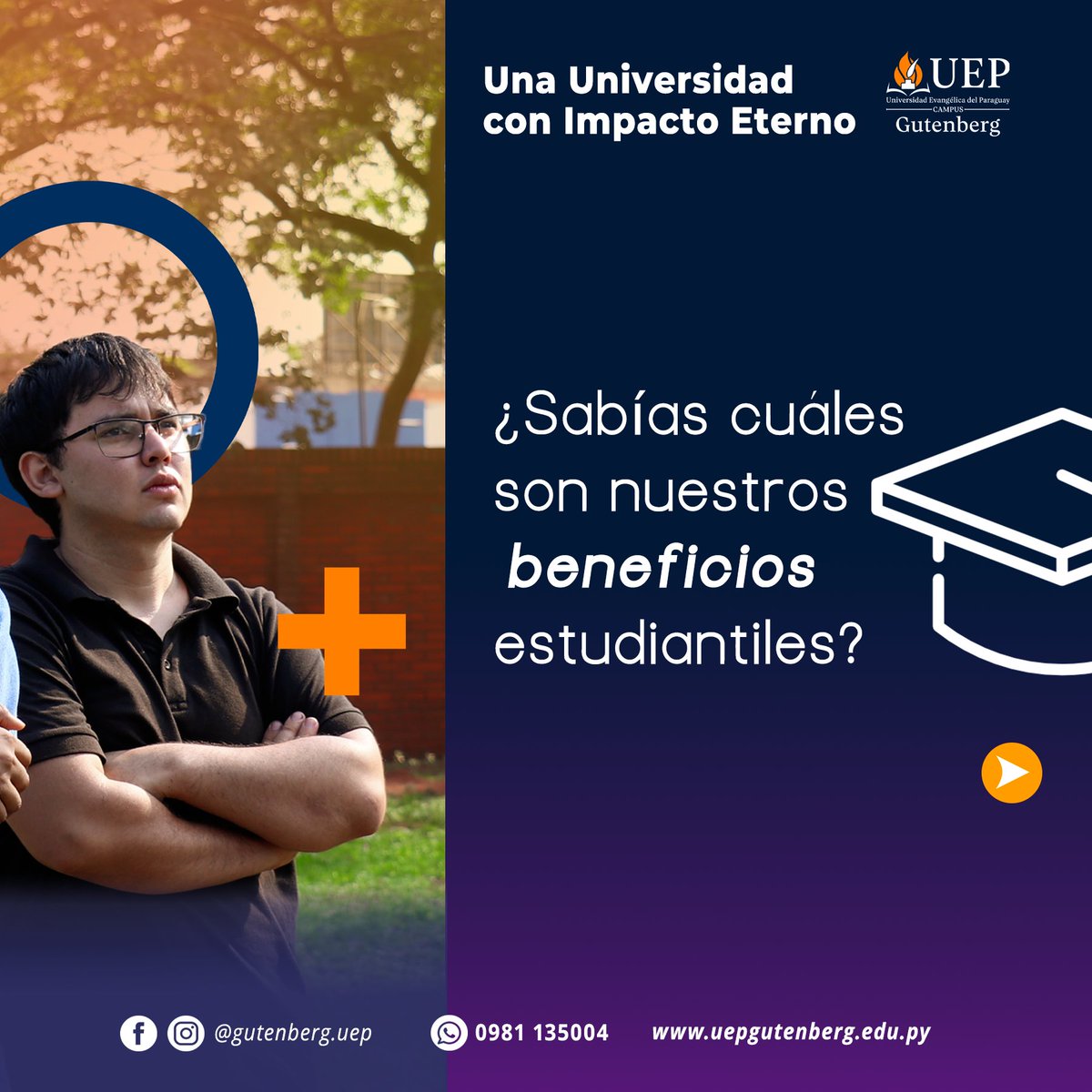 gutenberguep's tweet photo. 📣 CONVOCATORIA 2024 habilitada 📣

💪 Somos una Universidad con #ImpactoEterno 💥

📲 Escribinos al whatsapp: https://t.co/PFqASbrstq
🔗 Visitá nuestra web: https://t.co/gRwlPlot7W

#educacion #licenciaturas https://t.co/I7c5OIe8Wv