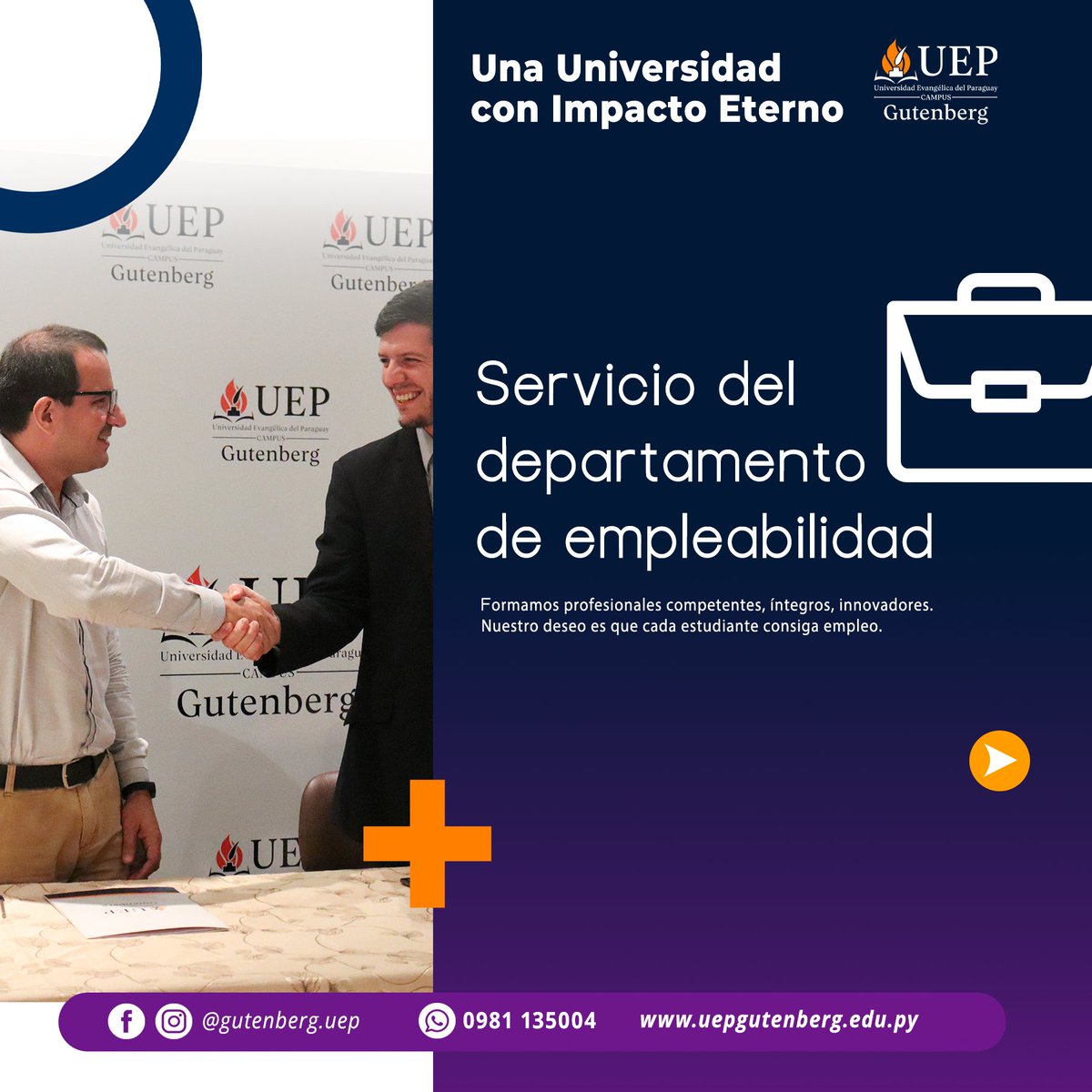 gutenberguep's tweet photo. 📣 CONVOCATORIA 2024 habilitada 📣

💪 Somos una Universidad con #ImpactoEterno 💥

📲 Escribinos al whatsapp: https://t.co/PFqASbrstq
🔗 Visitá nuestra web: https://t.co/gRwlPlot7W

#educacion #licenciaturas https://t.co/I7c5OIe8Wv