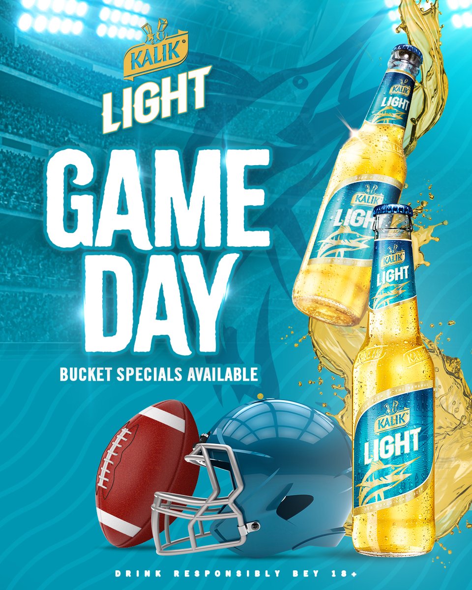 Join us for KALIK Light Game Day 🏈 every Sunday to enjoy KALIK Light bucket specials and chances to win prizes every week!