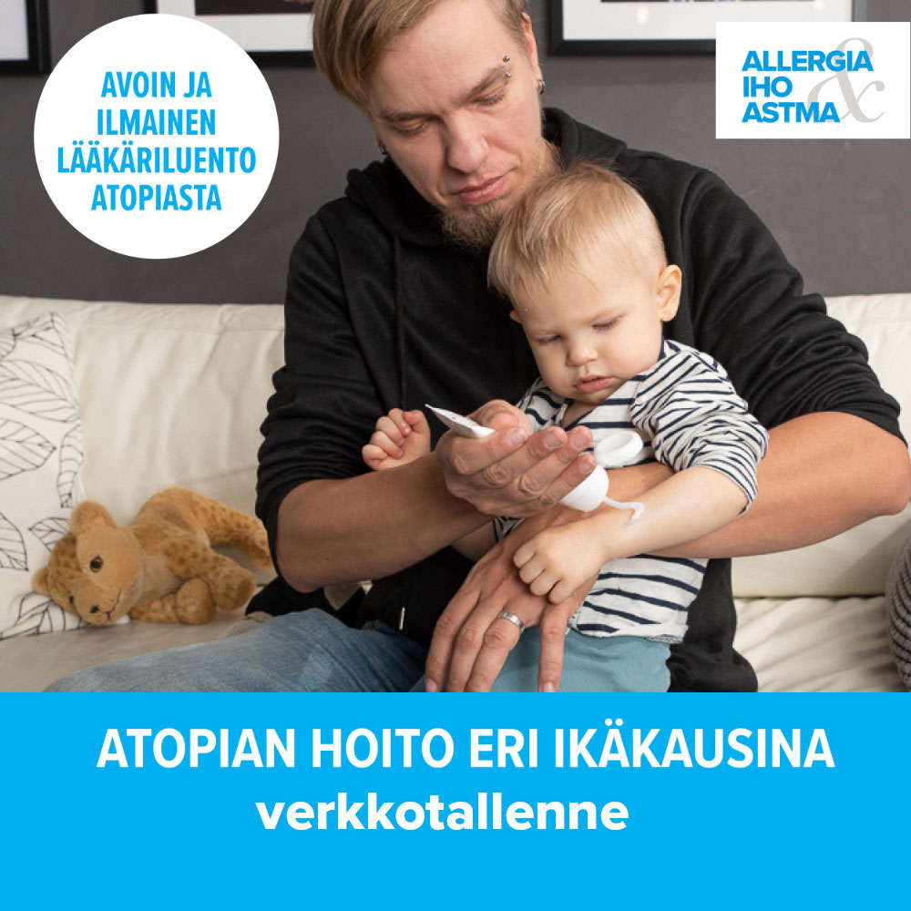 Allergia_astma's tweet photo. Oletko päivittänyt tietosi atooppisen ihottuman uusista hoitosuosituksista? Katso tallenne Atopian hoito eri ikäkausina -verkkoluennosta, jonka järjestimme 14.9.2023 #KansainvälinenAtopiapäivä. 👉https://t.co/OkiDz3tjxk
#AtooppinenIhottuma #atopia #AllergiaIhoJaAstmaliitto https://t.co/pfdWFS1Z6s