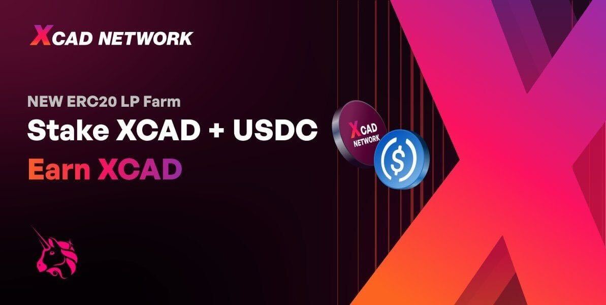 We've launched a new LP farm! 👨‍🌾

Stake XCAD + USDC on Uniswap, Earn XCAD 🧺

Farm here: tokensfarm.com/xcad/lp/15