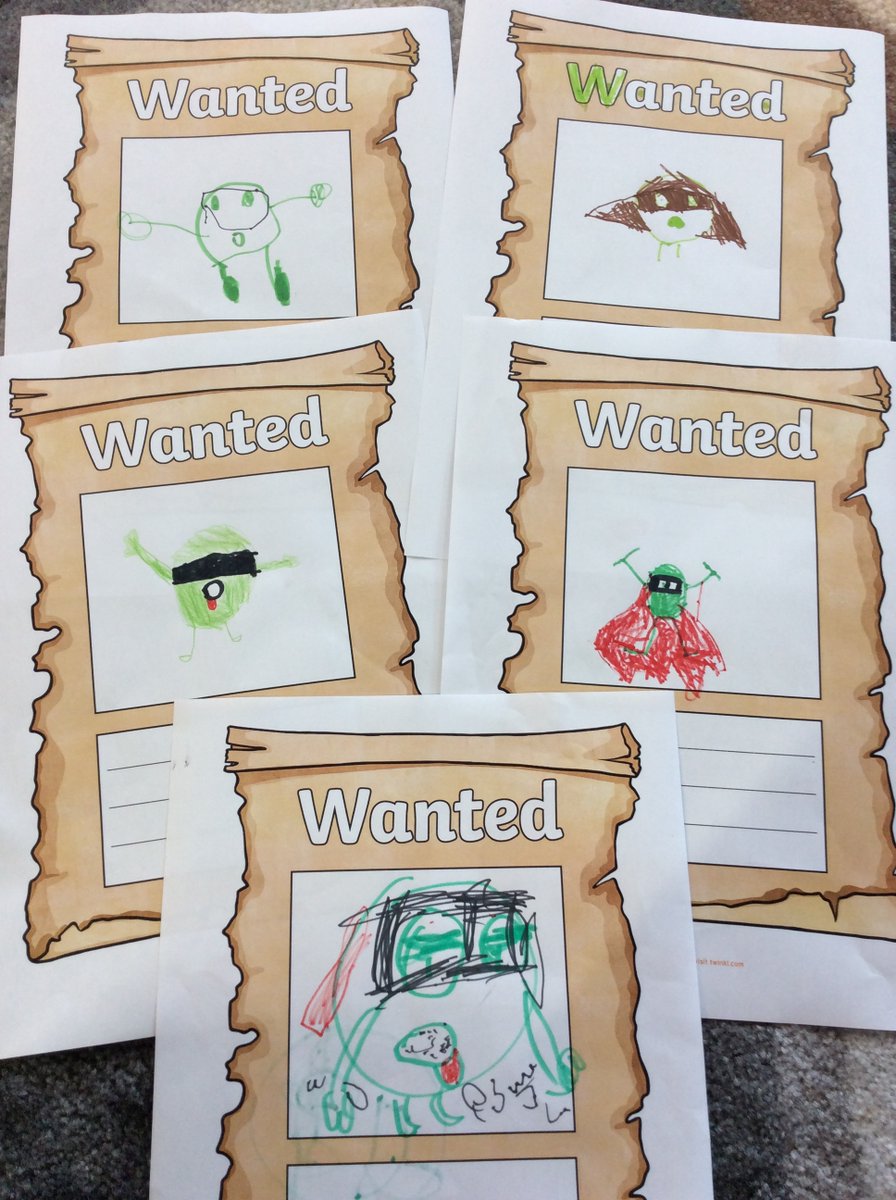 PatPriAcad's tweet photo. EYFS have been reading Supertato this week. Reception are on the hunt for the evil pea and have created their very own wanted posters. Maybe you should check your freezer for an esca-pea in your house? 🫛🦸🥔 #PatEYFS https://t.co/rqvqy131mA
