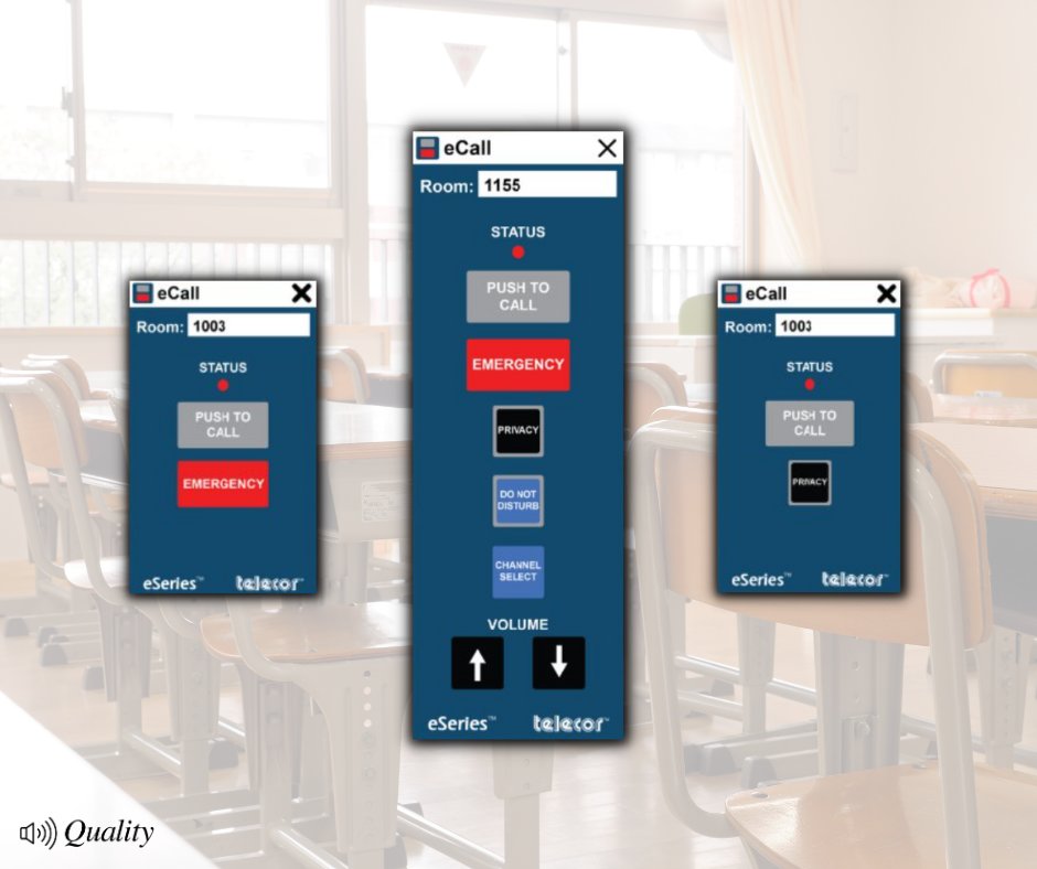 QualitySoundCom's tweet image. Enhance your #massnotification system without destruction in your workplace! 
With a click of a button, you can control calls and #panicbuttons from your computer screen with @TelecorInc’s eCall virtual call station!