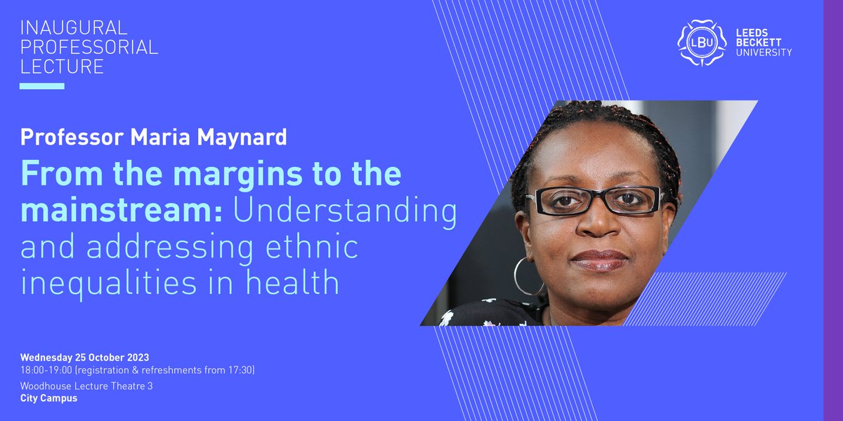 Mirroring the changing political, social and research contexts over the last 20 years, Professor Maria Maynard’s inaugural lecture maps a journey from observing and understanding ethnic health inequalities to engaging in practical efforts to effect change.bit.ly/3LzPVaK