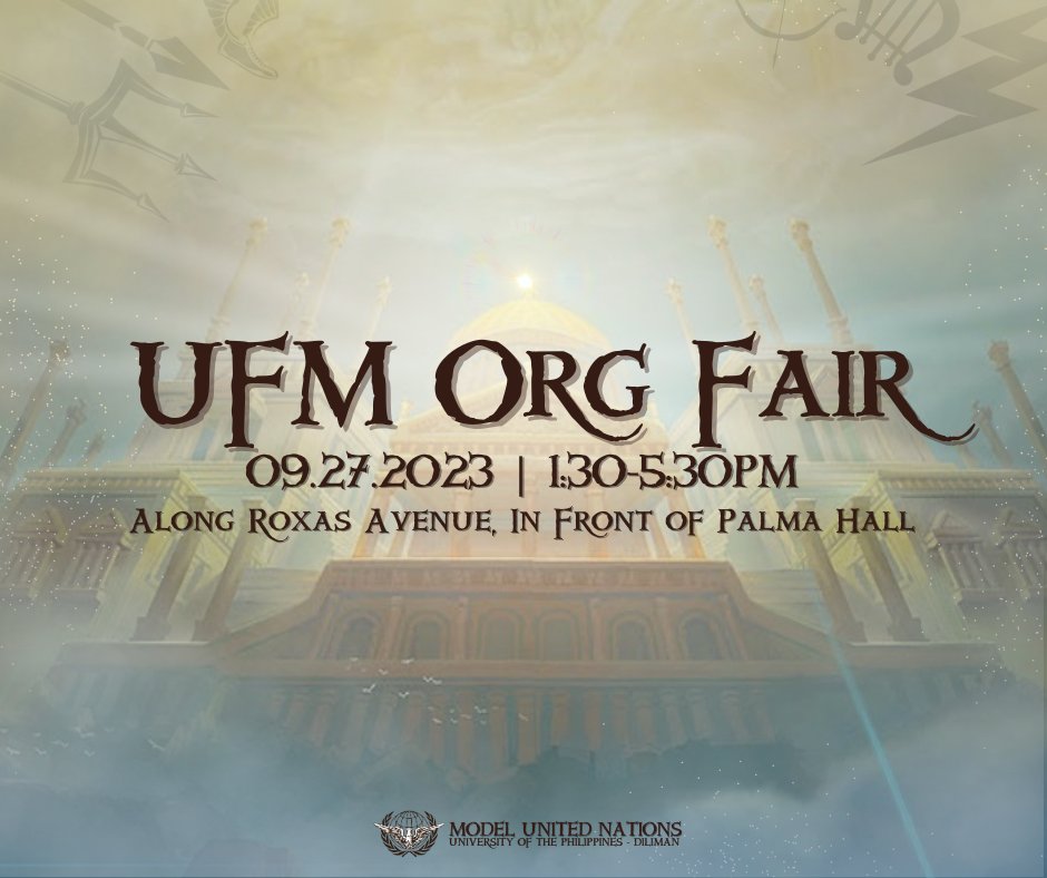 MUN_UPD's tweet photo. Camp heads Chiron and Mr. D announces to all! 🌊⚡Join us at our Org Fair Booth on Sep 27, 2023 (1:30 - 5:00PM) for an epic adventure into the world of MUN. Discover your inner hero and become part of our demigod family. See you! 

#MUNUPDApps2023 #CampMUNUPD #DemiDelegates #TDEL https://t.co/QcBU5Y49AE