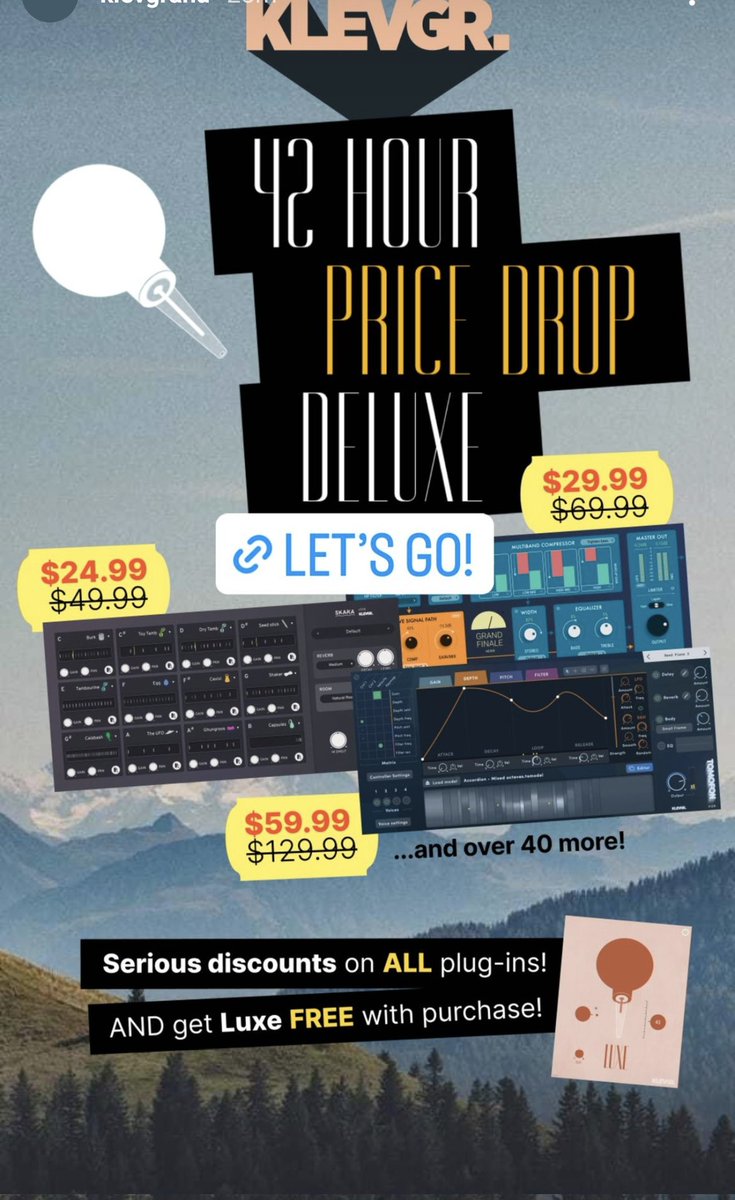 Klevgrand - Music Software Deals - Audio Plugin Price Tracking