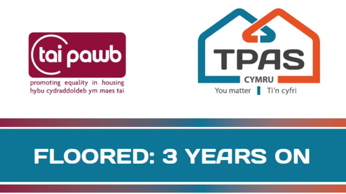 📄 1 more day until the launch of ‘FLOORED: 3 Years On’ report. 

Produced by Tai Pawb and <a href="/TPAScymru/">TPAS Cymru</a>, we share practice from Welsh housing providers, and capture the impact of the FLOORED report.  

Book your space on the launch event here: taipawb.org/civicrm/?page=…