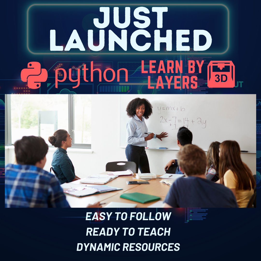 learnbylayers3D's tweet image. Uncover the phenomenal resources that await you with our latest Python programming curriculum. From debugging help to programming necessities, our blog will explain how you can discover all we have to offer. Visit learnbylayers.com/zero-to-hero-p… #teachcoding #teachpython #teachingtech