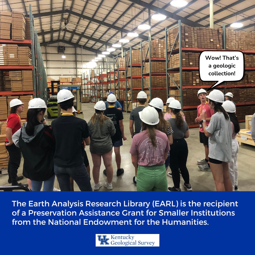 #KGS's EARL is the recipient of a @NEH_PresAccess grant from @NEHgov. The funds will support EARL in setting up an environmental monitoring system for collections preservation. Congrats! #PresAccessFunded #Kentucky #geology neh.gov/blog/july-2023…