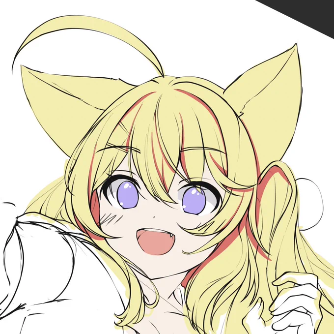 ラフのうちに色々修正していこう('ω`) 