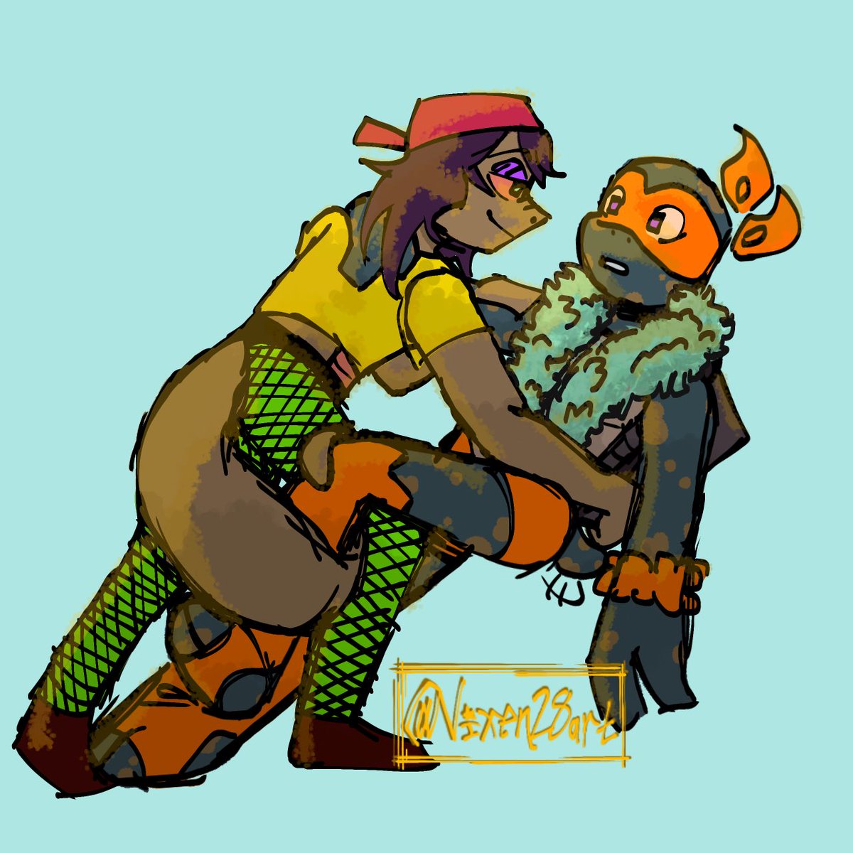 Vixen28art's tweet image. Stay Focused, Mikey!!

[#tmntfanart #tmntau #TmntScattered]