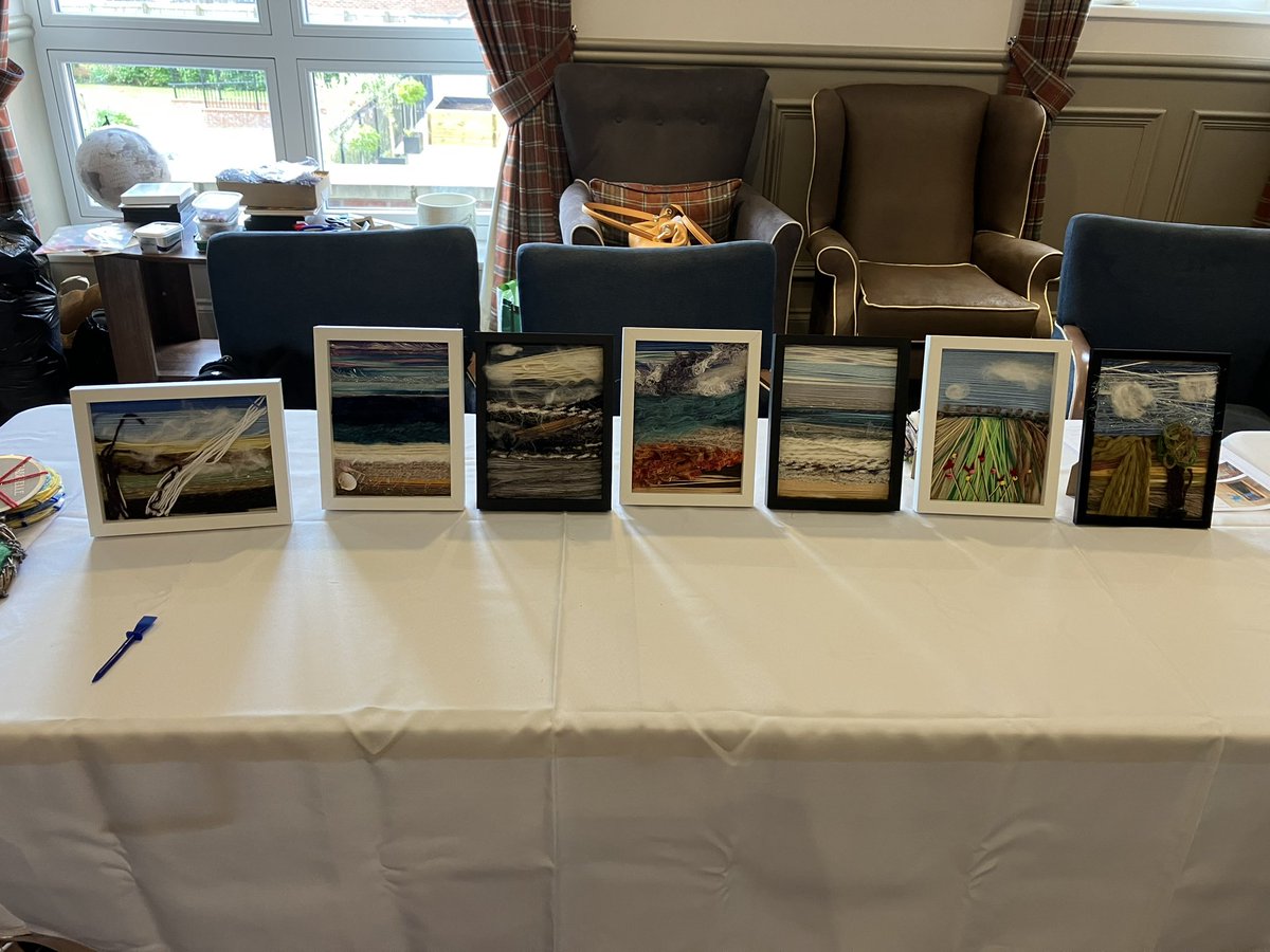 Learning4thAge's tweet photo. Amazing variety of beautiful wrapped wool landscapes made by members of our Activity Coordinators Network last week! 🧶 https://t.co/caRrLNfTZ4