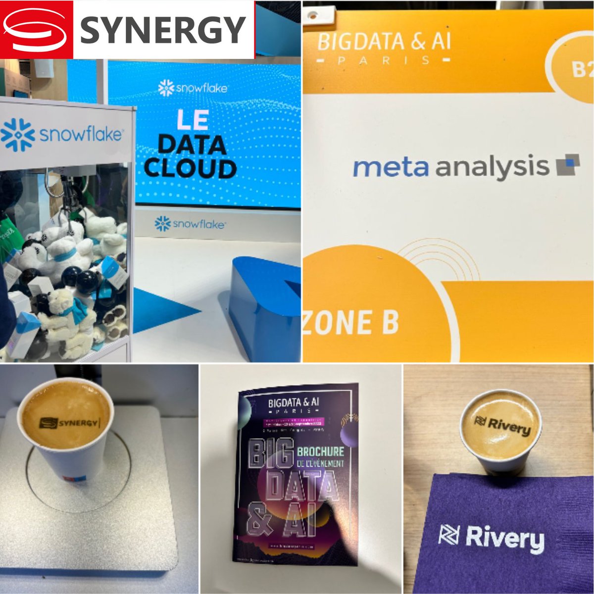 Synergy_France's tweet photo. 1 ère journée au @BigData_Corp  ,
Des échanges , de l’innovation et des Ateliers inspirants .
Les équipes @Synergy_France  étaient au rendez-vous ✌️avec @SnowflakeDB  ,@RiveryData  ,@Siffletdata  ,@dataiku  ,META ANALYSIS ,…
Vivement demain!!!🤩✌️ https://t.co/goV0J7HgGD