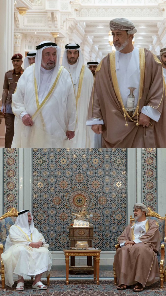 الشيخ سلطان القاسمي 🤍🤍
والسلطان هيثم بن طارق ال سعيد 🤍🤍.

اللهم أحفظهم وبارك في أعمارهم وأعمالهم 🤍🤍.