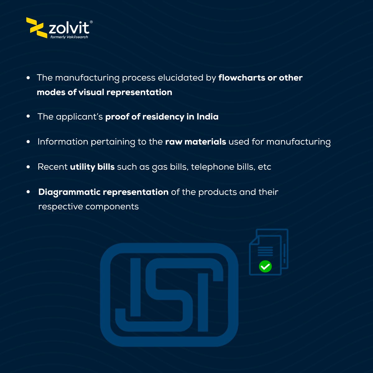 Letsvakilsearch's tweet photo. If you're planning to obtain ISI certification, then this post is a must-read.
Reach us at https://t.co/lJOSeMYCoH
#isiregistration #isi #documents #certificationprocess #vakilsearch #legalservices #zolvit #expert #registration #bis https://t.co/ARdCUQ39Sl