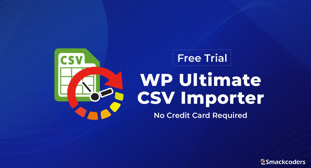 smackcoders's tweet image. Level up your WordPress workflow with our #UltimateCSVImporter plugin! Seamless data migration from CSV/XML files with our free trial today.

Sign up now 👉 smackcoders.com/wp-ultimate-cs…

#WordPress #wordpressplugins #wordpressdeveloper #freetrial #Demo