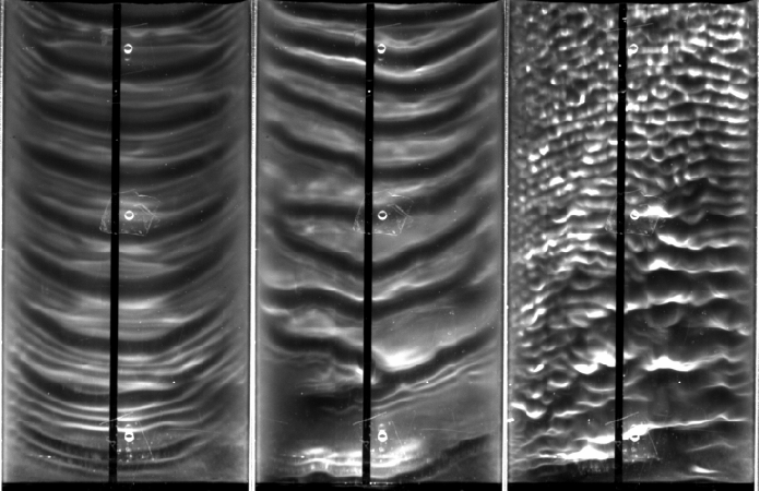 In a recent @JFluidMech article with @Univ_Savoie, we uncover a new short-wave instability mode in falling liquid films sheared by a turbulent gas flow. This mode causes upward travelling ripples and eventually merges with the well-known Kapitza mode. bit.ly/3ETg9RU