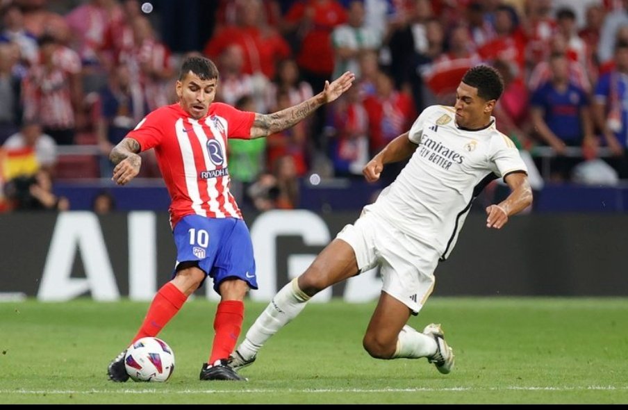 Tonigonzlz's tweet photo. Carvajal a Griezmann
Bellingham a Correa 

2 entradas, 2 lesiones, 0 rojas.

Dicen que hay que proteger a los jugadores, excepto si visten de rojiblanco https://t.co/0j4svf4Jhc
