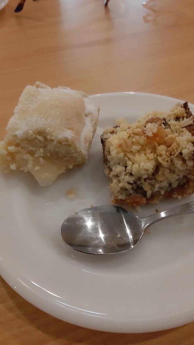 CatrinePlan's tweet photo. Fantastic lunch at the 12 O'clock gang, our Catrine tatties and apples were made into delicious soup and apple tart and apple crumble!  Big thanks to the cooks Jack Gillies  and Mary and the Garden club for providing the fresh, organic tatties and apples!
#RHSBigFoodShare https://t.co/SppgQiT62b