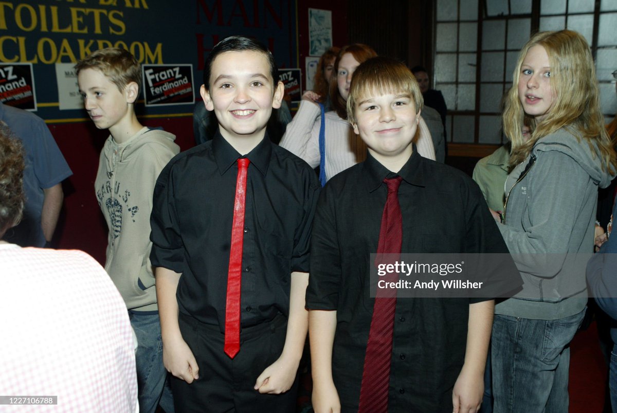 Fans of Scottish indie band Franz Ferdinand, dressed in the style of the band, at a matinee show for under 18s at Glasgow Barrowlands (2004)