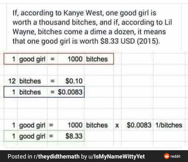 Palmer2x's tweet photo. This is the OG #BoyMath problem right here https://t.co/n9SwyK6EXr