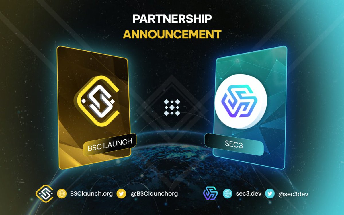 BSClaunchorg's tweet photo. 🟡 NEW PARTNERSHIP: #BSCLaunch x #SEC3
BSClaunch is delighted to announce our partnership with SEC3
Sec3, a comprehensive security research, auditing, and engineering firm, offers developers end-to-end security solutions.
📰 More on: https://t.co/7QDuyg8uvW
$BSL #Partnership https://t.co/QK2ZEdpyF2