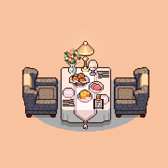fivekrad's tweet photo. Breakfast table🍞🧀🍽 #pixelart https://t.co/gycRaQX26K