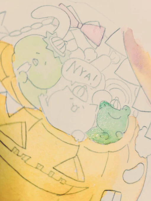 #Treat_or_Nightmare
9月が終わってしまう～😂💦
急ぎます😂💦
#イラスト 
