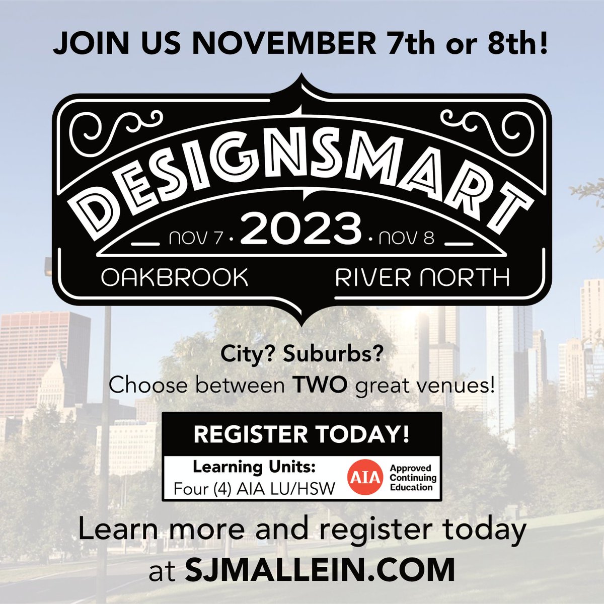 Registration is now open for #DesignSmart 2023! Click here to check out the great lineup of CEU programs and register today: bit.ly/sjmads2023