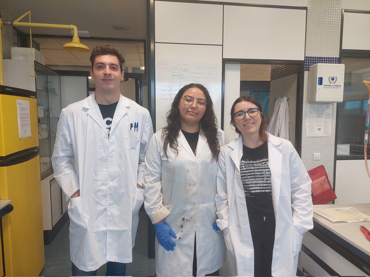 gespinolab's tweet photo. Today we welcome the Master students @LReklaoui @laurangmk and Alberto to the group. Let's do chemistry! https://t.co/ZalF0iQRZN