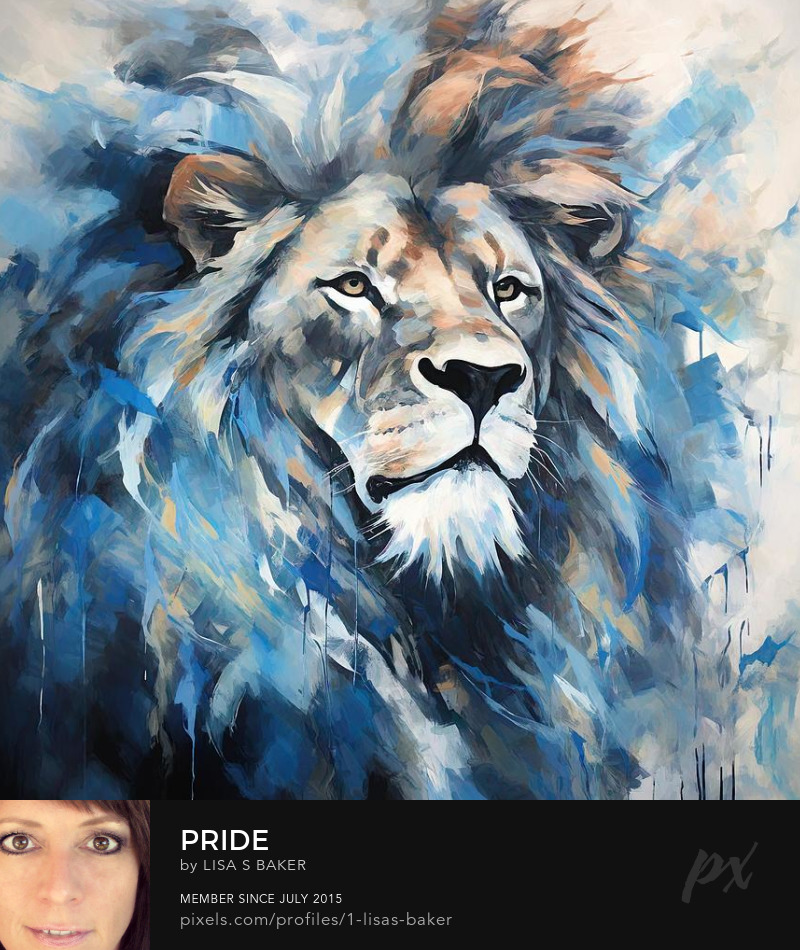 Pride ~~ 1-lisas-baker.pixels.com/featured/pride… 

#lion #lionlover #wildanimal #bigcat #cat #catlover #art #artwork #painting #buyintoart #AYearForArt #collectible #artforsale #blue #tuesday #artmatters #artcollector #artist #ArtistOnX