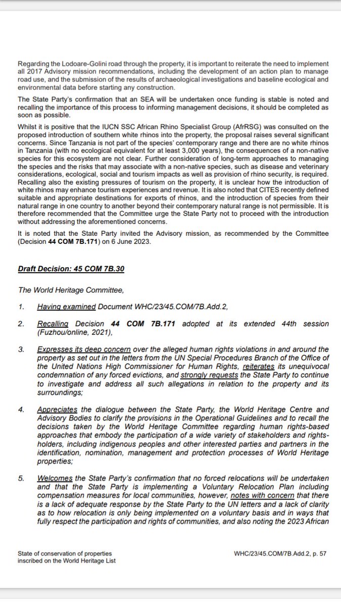 tubuluTLS20's tweet photo. Analysis &amp; conclusions of the World Heritage Centre &amp; the advisory bodies #ForcedRelocation #Ngorongoro
https://t.co/CDiaMEhC5P @MariaSTsehai @CatherineRuge @ndycurrier @UN_SPExperts @CommissionerHR @achpr_cadhp @SusannaN2 https://t.co/laT3Yikpml