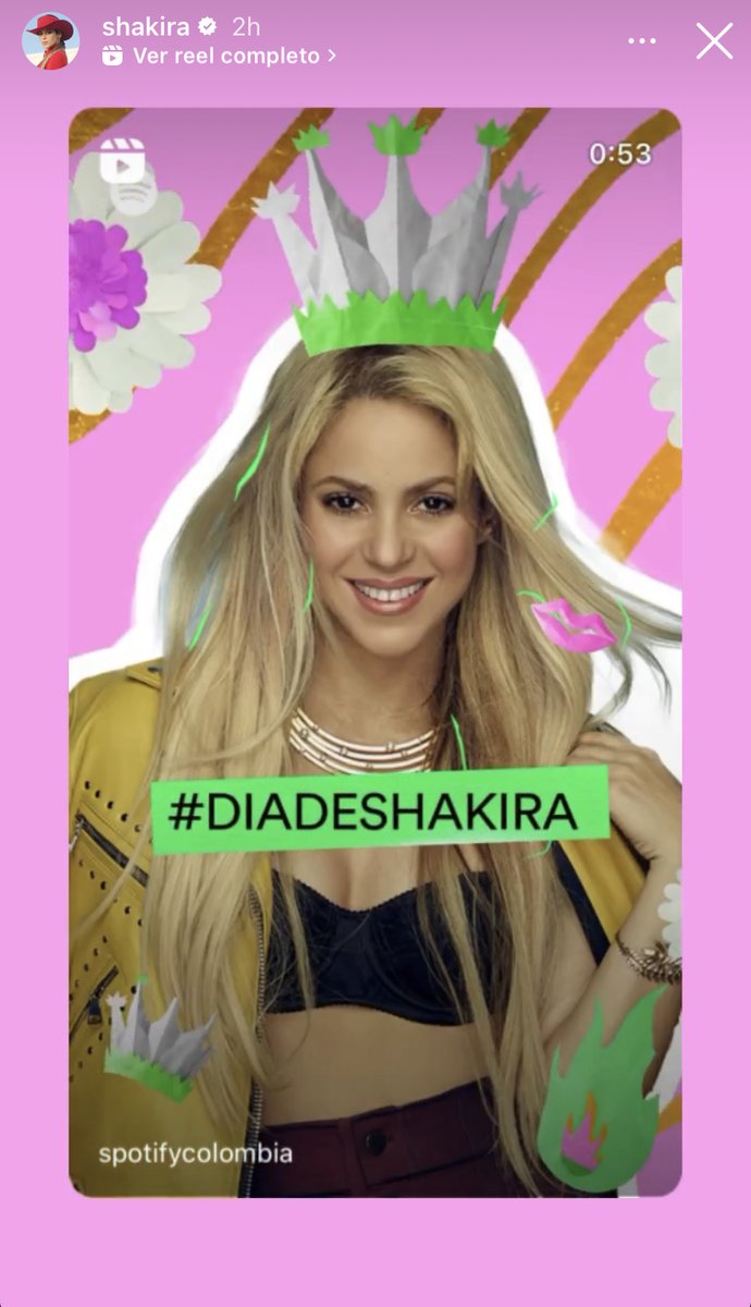 Como cuando no puedes de la emoción porque ahora estás en las historias de <a href="/shakira/">Shakira</a> 👑💚

Lo logramos <a href="/amaliaandrade_/">Amalia Andrade A.</a>
Gracias a todo el equipo detrás de este manifesto.

#DiaDeShakira
bit.ly/3LDyPZH