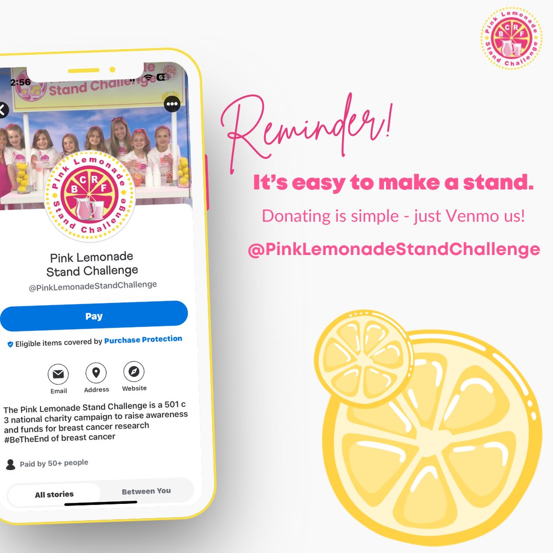 plsc_bcrf's tweet image. Here's your friendly reminder that making a stand and collecting donations for a good cause is as easy as sipping on pink lemonade! 🍋💕 

With Venmo, you can quickly join the movement to #MakeAStand and #TurnItPink. ✨ 

#CommunitySupport #VenmoDonations #SipForACause