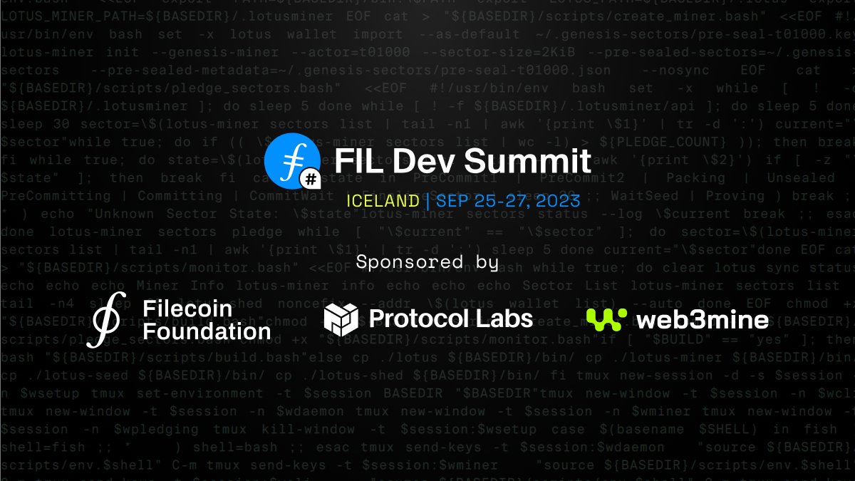 Filecoin (@filecoin) on Twitter photo 🛠 #FILDevSummit23 Day 2 of Iceland is in full swing.
🙏 Thanks to our supporters <a href="/protocollabs/">Protocol Labs</a> <a href="/FilFoundation/">Filecoin Foundation</a> <a href="/web3mine/">web3mine</a>
You make this event possible. 🛠 #FILDevSummit23 Day 2 of Iceland is in full swing.
🙏 Thanks to our supporters <a href="/protocollabs/">Protocol Labs</a> <a href="/FilFoundation/">Filecoin Foundation</a> <a href="/web3mine/">web3mine</a>
You make this event possible.