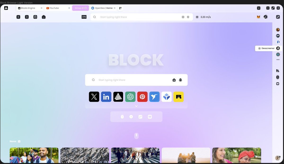 DeFiOracle_'s tweet image. Building $BLOCK by $BLOCK the best browser around 🧱🧱 V2 is around the corner, get a peek 👇🏻👇🏻

Desktop version🖥️

Mobile version📱

Do you prefer dark or light? 🤔

Major behind-the-scenes efforts include:

✅Fixing bugs and adding new features
✅Partnerships with Web3 projects…