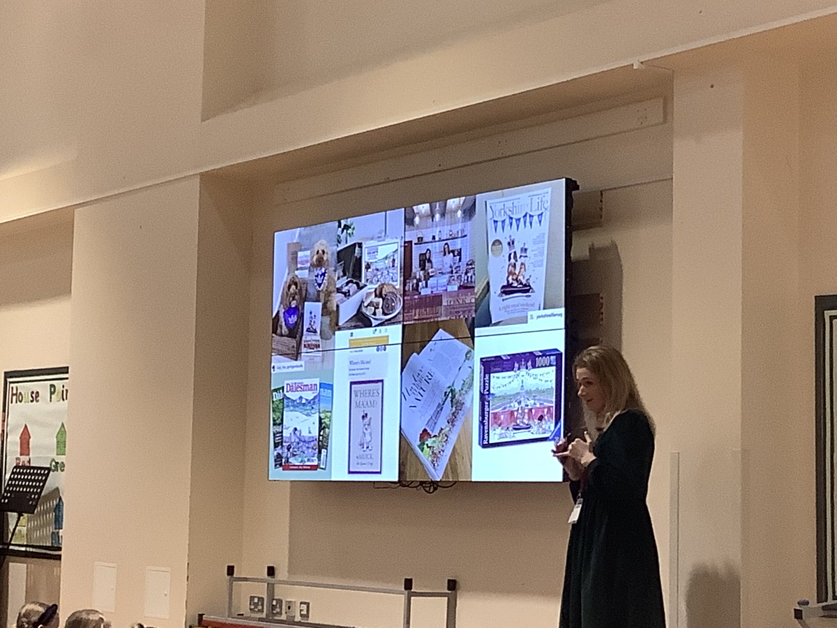 A huge thank you to @etomlinson_art for coming into school this morning to give an assembly on how she became the artist she is today. What a great way to launch our new 'Aspire' assemblies which showcase a variety of career paths to our children. #growaspireachieve