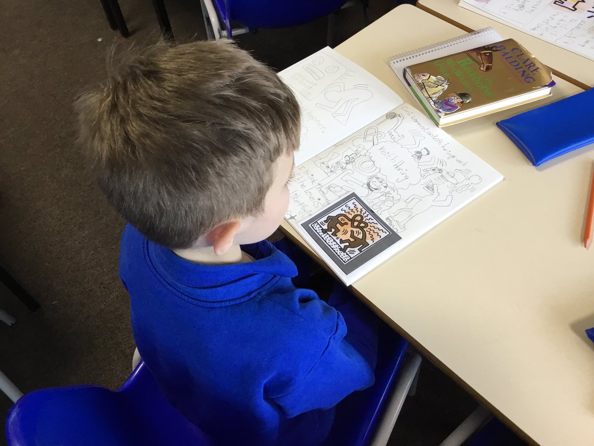 LeysFarm's tweet photo. Year 3 have enjoyed finding out about their featured artist - Keith Haring. Some lovely designs beginning to take shape and children are able to describe what they like. #LFJSArt https://t.co/EPOe0QVNZP