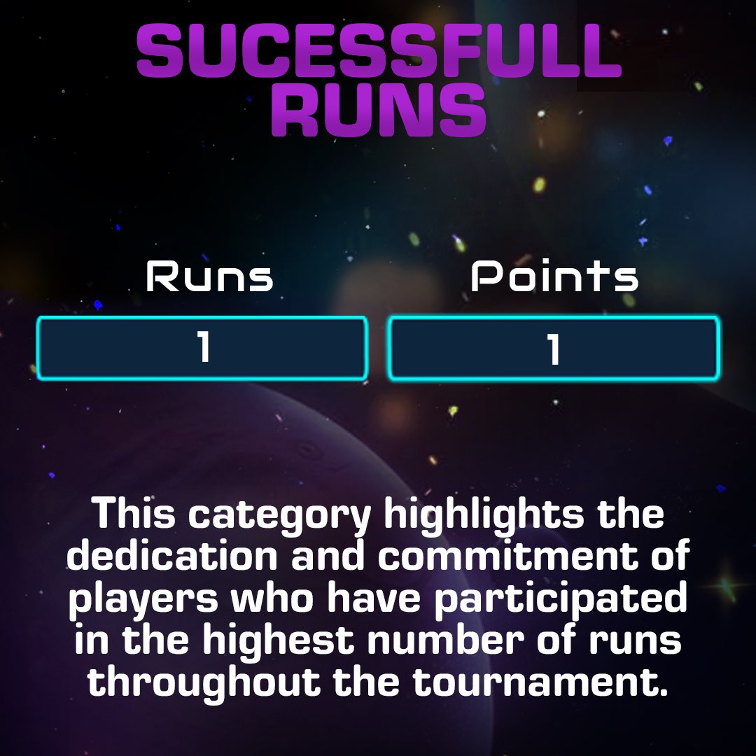 universusgame's tweet photo. 3- Successful Runs https://t.co/C2AA9SLyas