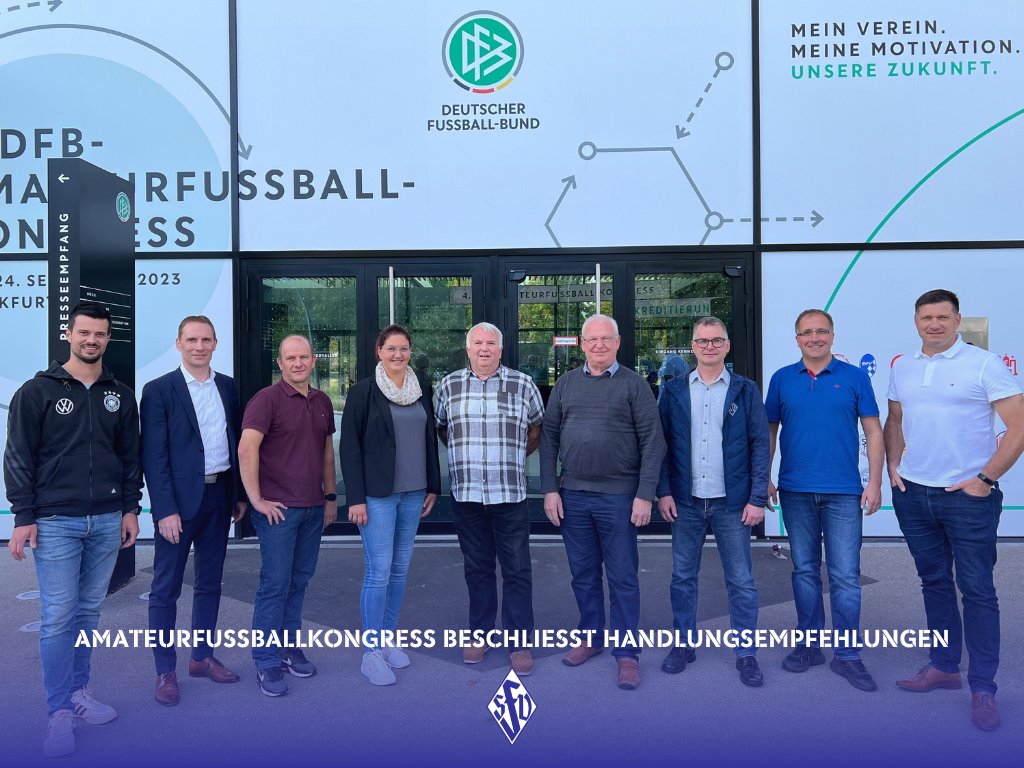 saarfv's tweet photo. Am vergangenen Wochenende wurden beim #Amateurfußballkongress in #Frankfurt einige Handlungsempfehlungen beschlossen. Auch eine Delegation des SFV war vor Ort.

Zum Bericht: https://t.co/LWUIUjJH0N https://t.co/G3CxZrvysQ