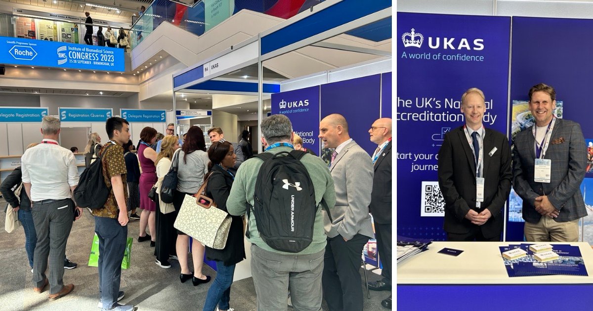 UKAS's tweet image. 💥Day one of the IBMS Congress is in full swing and lots of people have been coming to talk to our training and accreditation specialists on the UKAS stand.

If you are attending, don&apos;t forget to come and see us on stand 4!

#Healthcare #IBMS2023 #15189 #POCT