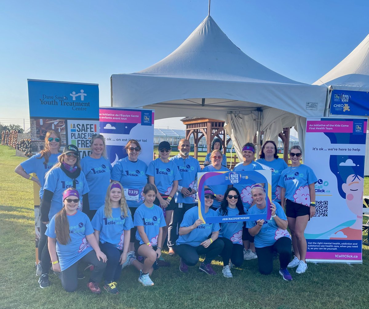 1Call1Click_ca's tweet photo. Thank you to our community and funding partner @RBC for supporting youth mental health through the 2023 RBC Race for the Kids! It was a beautiful day for so many reasons. #Ottawa #EasternOntario #KidsComeFirst #HealthTeam https://t.co/as64Mxwi2Z