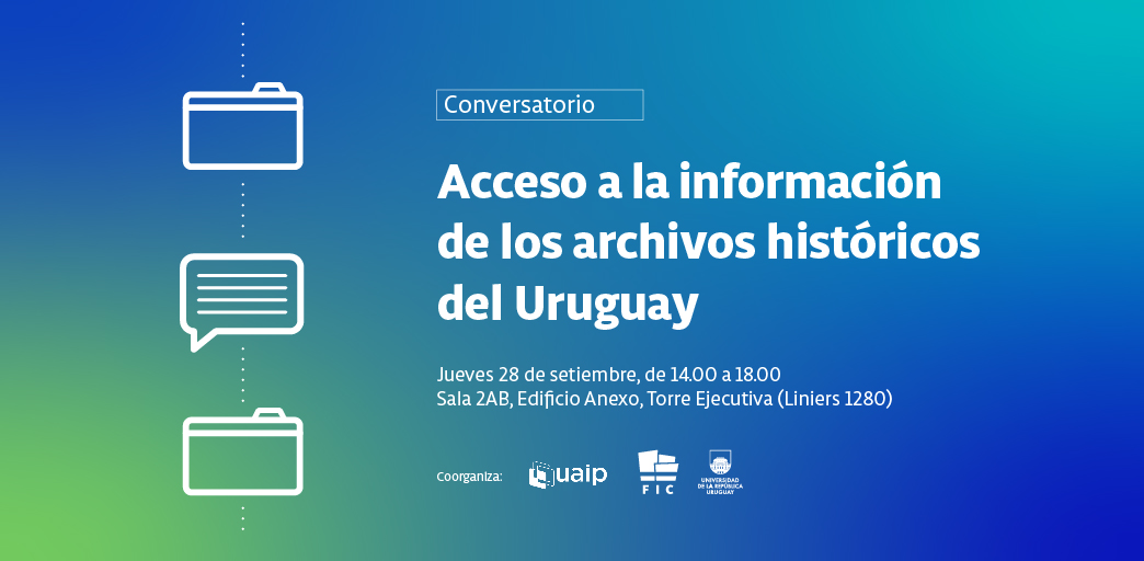agesic's tweet photo. ⚠️Cambio de locación ⚠️
El conversatorio "Acceso a la información de los archivos históricos del Uruguay" se realizará el 28 de setiembre en la sala 2AB del Edificio Anexo Torre Ejecutiva (Liniers 1280).
Organizan: @FicUdelar y #UAIP
Más información 👉https://t.co/ozHnuyPxI7 https://t.co/gdzUu9Nbji